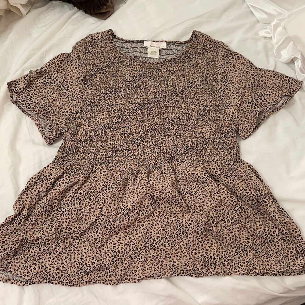 Cheetah print blouse